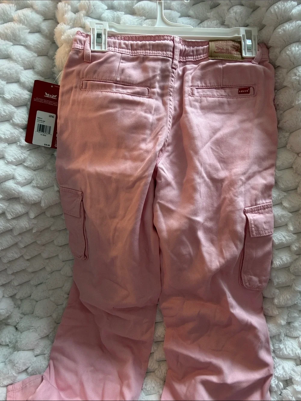 Levi's Pink Cargo Wide Leg Pants for Kids